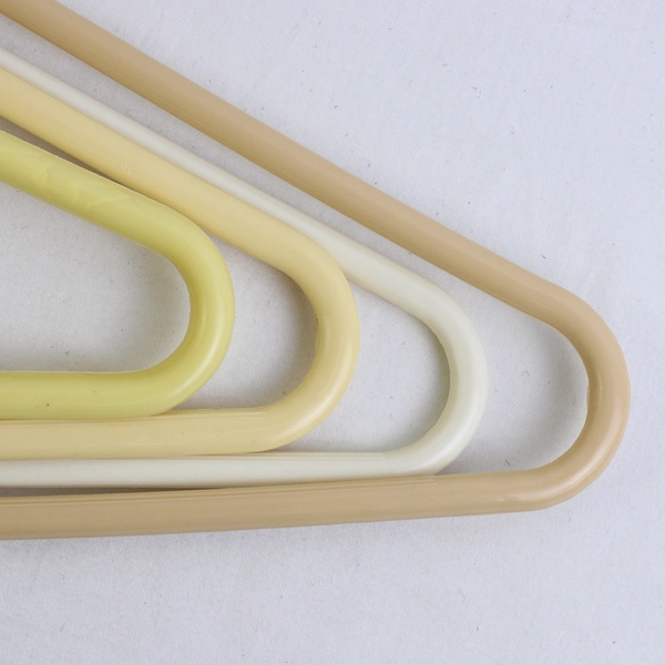 Lot of 10 Various Shades of Yellow Plastic Clothing Hangers