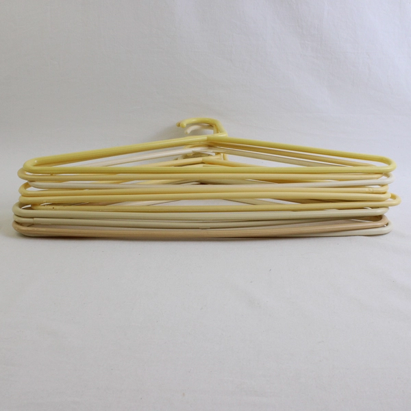 Lot of 10 Various Shades of Yellow Plastic Clothing Hangers