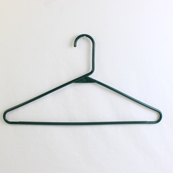 Lot of 10 Dark Green Tubular Clothing Hangers