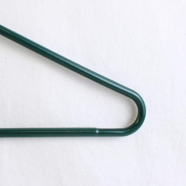 Lot of 10 Dark Green Tubular Clothing Hangers