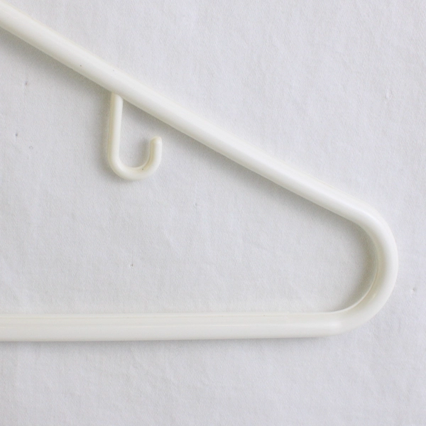 Lot of Opaque White Tubular Clothing Hangers with Hooks