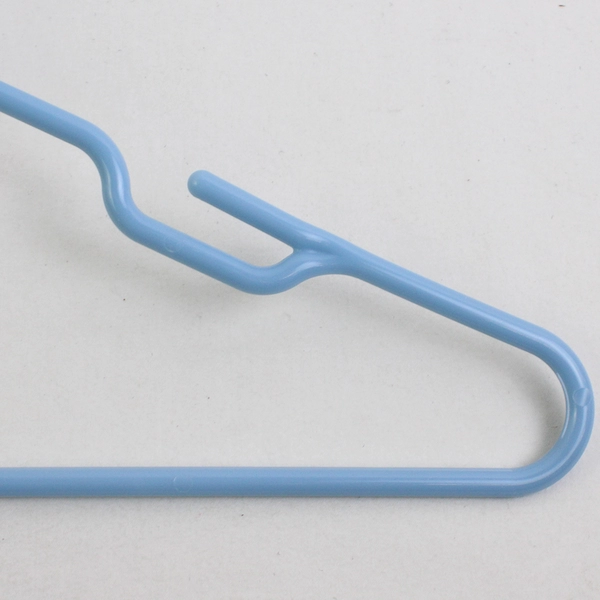 Lot of 10 Light Blue Notched Plastic Clothing Hangers