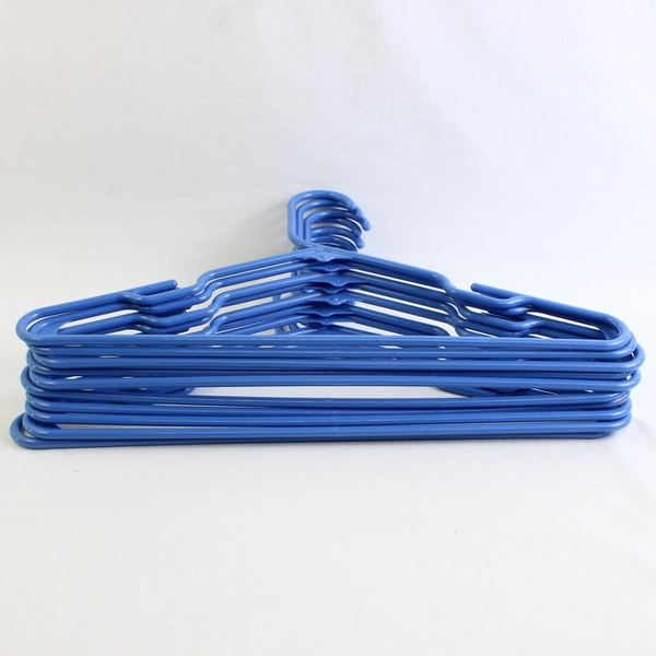 Lot of 10 Merrick Blue Notched Plastic Clothing Hangers