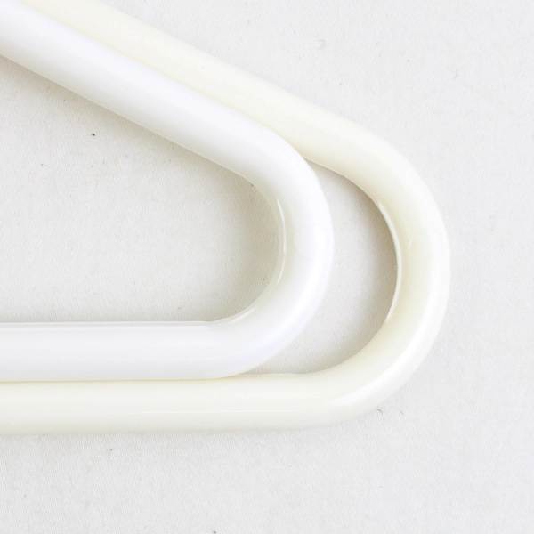 Lot of 10 Opaque White Tubular Clothing Hangers