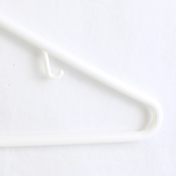 Lot of 10 Opaque White Tubular Clothing Hangers