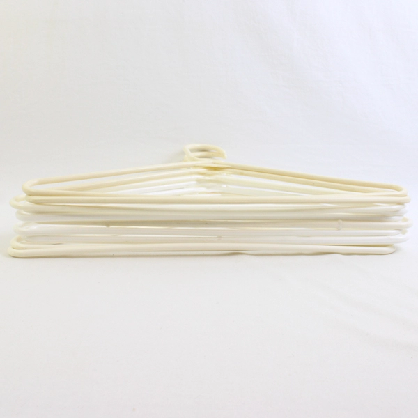 Lot of 10 Opaque Off White Clothing Hangers