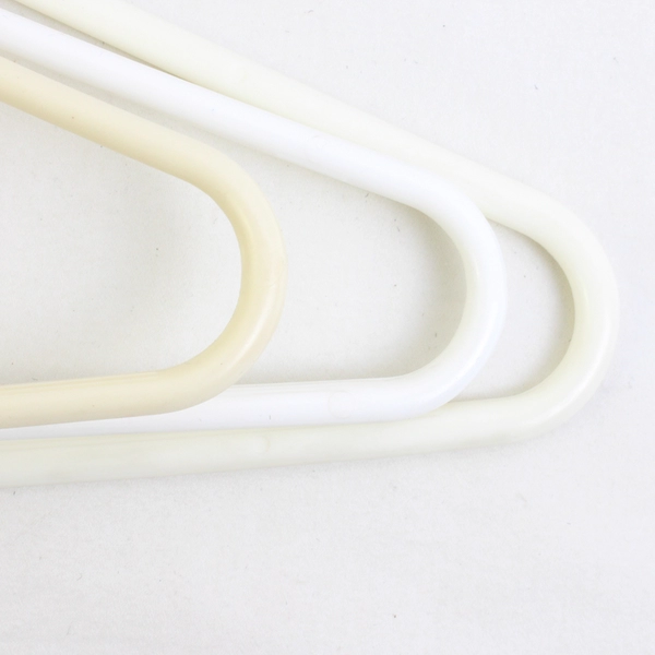Lot of 10 Opaque Off White Clothing Hangers