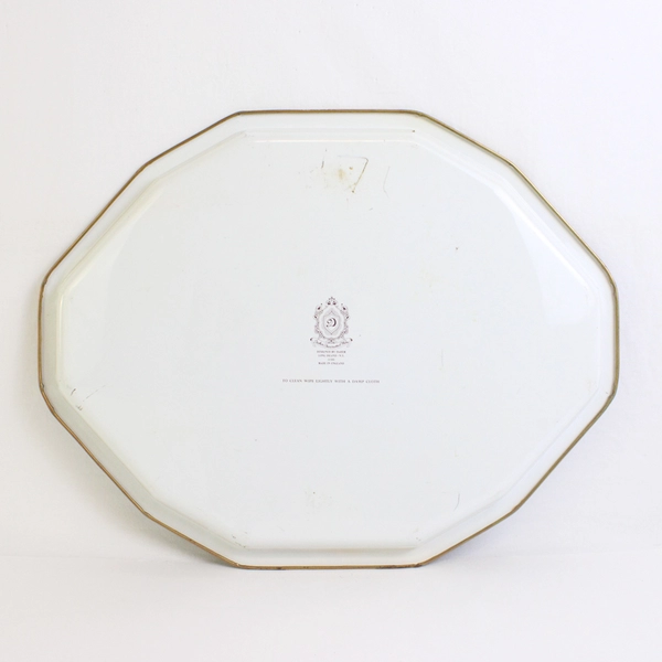 VTG Daher Decorated Ware Metal Serving Tray Rooster & Floral Design 13.5"x17.5"