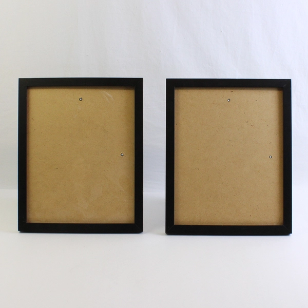 Set of 2 Modern Matte Black Desktop Photo Frames 8" x 10"