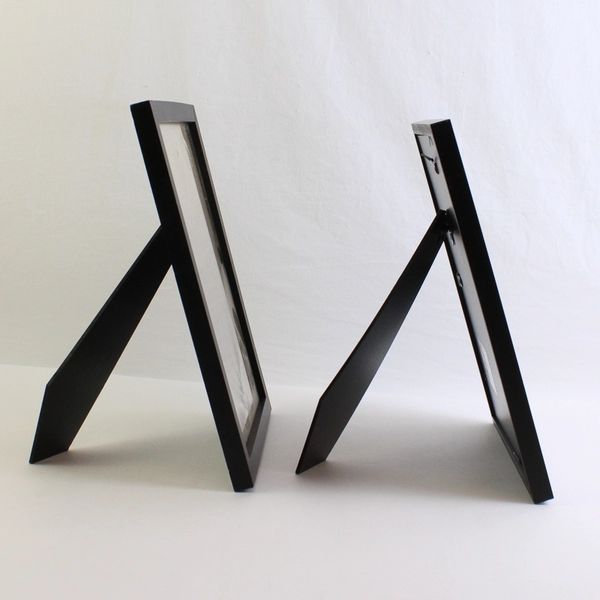 Set of 2 Modern Matte Black Desktop Photo Frames 8" x 10"