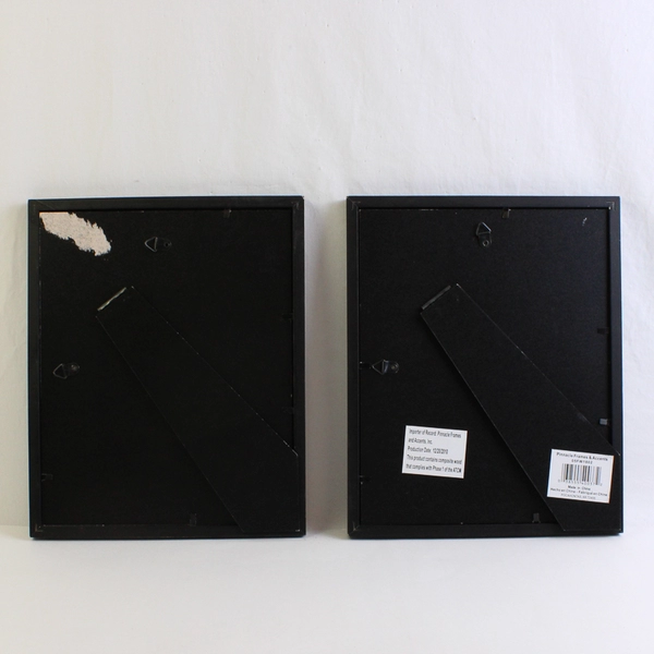Set of 2 Modern Matte Black Desktop Photo Frames 8" x 10"