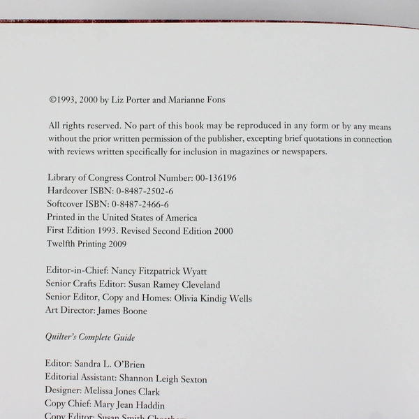 Leisure Arts Quilter's Complete Guide Marianne Fons & Liz Porter 2009 Revised PB