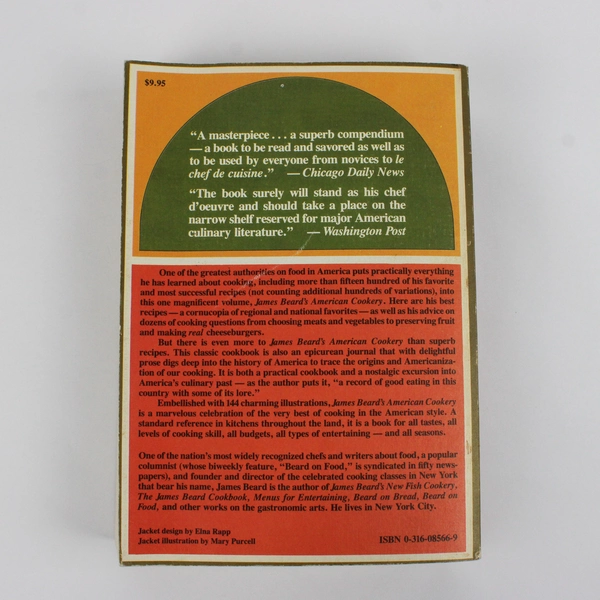James Beard's American Cookery 1972 Vintage Paperback Cookbook
