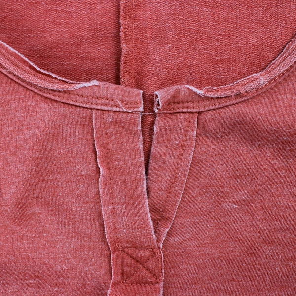 Z Supply Women's S Coral Red Cotton Blend Short Sleeve Shirt Dress