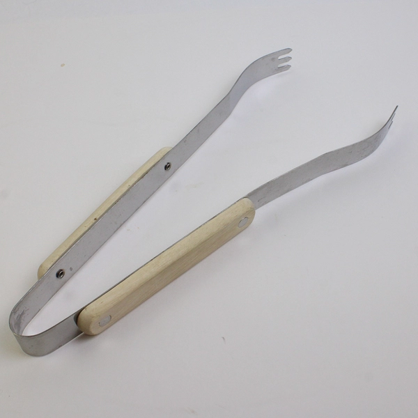 Lot of 3 Unbranded Stainless Steel Light Wood Handled BBQ Utensils