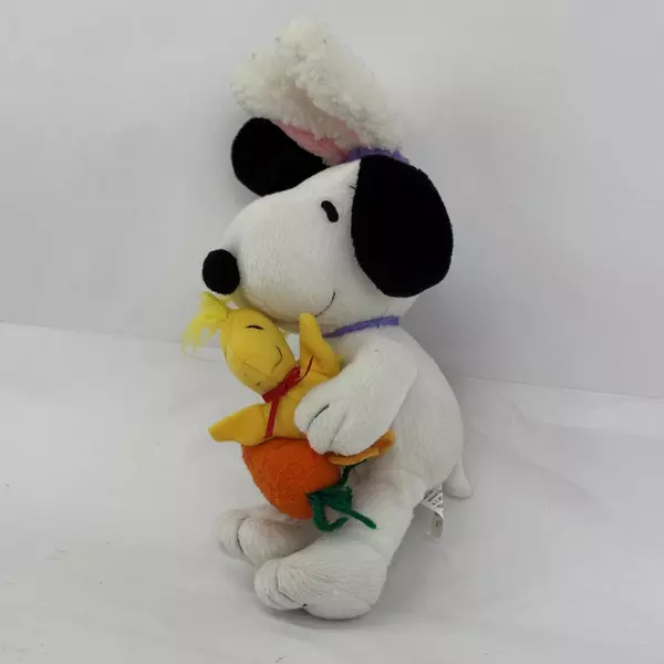 Hallmark Peanuts Easter Bunny Snoopy Plush With Added Mini Woodstock