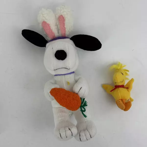 Hallmark Peanuts Easter Bunny Snoopy Plush With Added Mini Woodstock