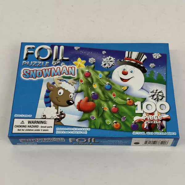 2008 Creative Edge 100 Piece Foil Snowman Jigsaw Puzzle NIB