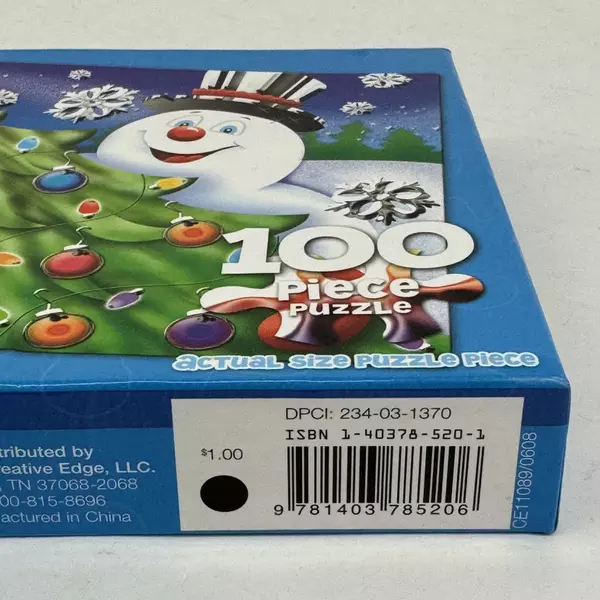2008 Creative Edge 100 Piece Foil Snowman Jigsaw Puzzle NIB