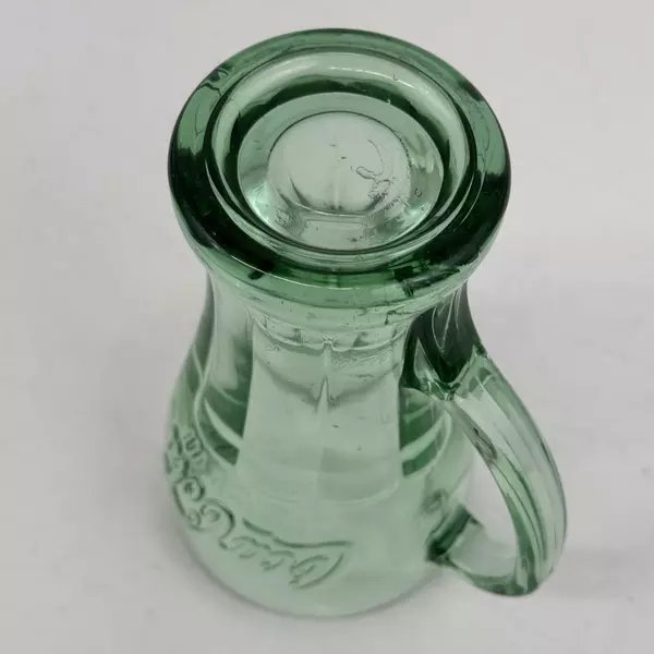 Libbey Green Glass Coca Cola Mug With Handle 6 3/8 Inch