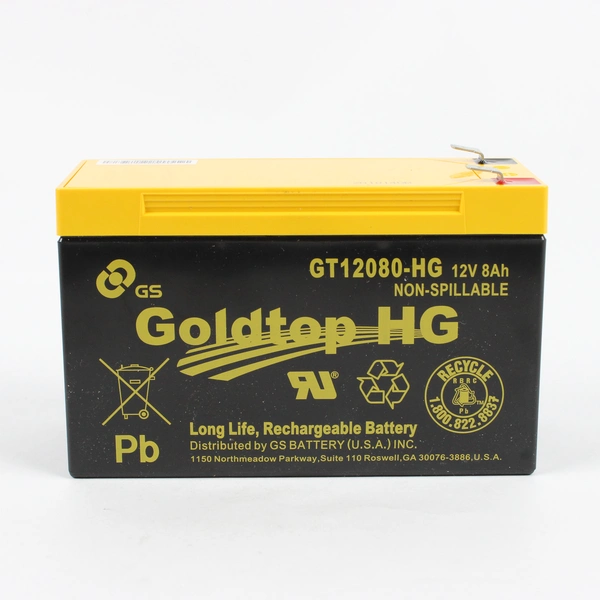 Goldtop HG GT12080-HG 12V 8Ah Lead Acid Rechargeable Battery New Open Box