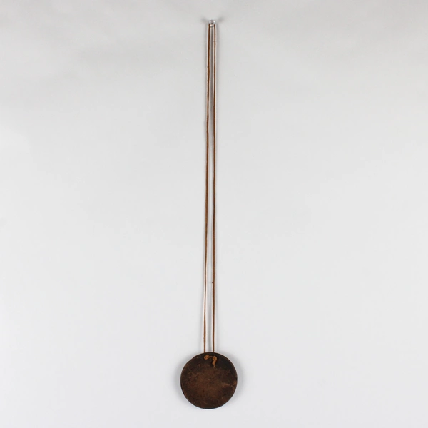 Handmade Carved Pottery Medallion Pendant Necklace 18"