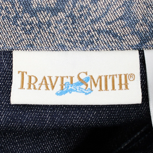 TravelSmith Blue and Beige Woven Boho Jacket Women's Size Large