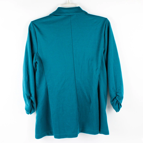 Style & Co Women's Jacket Sz M Blue Single-Button Blazer