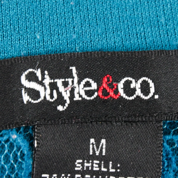 Style & Co Women's Jacket Sz M Blue Single-Button Blazer