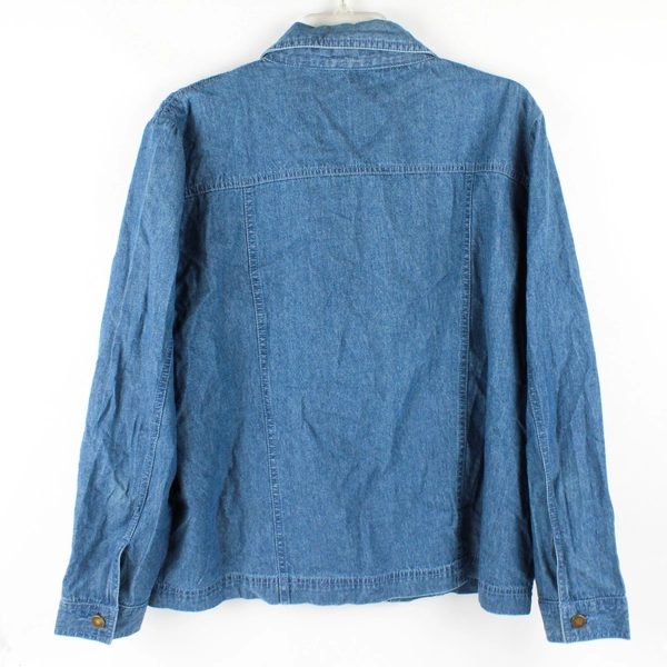 Draper's & Damon's Blue Full-Zip Denim Jacket Women's XL