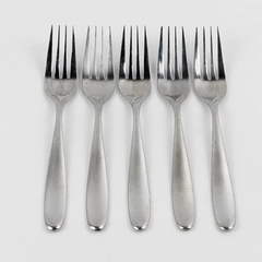 Lot of 5 Cambridge Alacarte Salad Forks Stainless Steel Glossy Finish Flatware