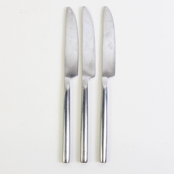 Lot Of 3 Cambridge Silver Applaud (Stainless) Flatware Dinner Knives 9.25" Long