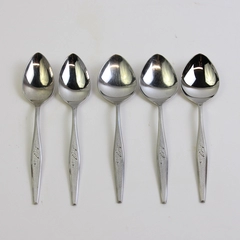 Lot Of 5 Oneida Silver Woodmere (Stainless) Flatware 3 Sugar Spoons 2 Teaspoons