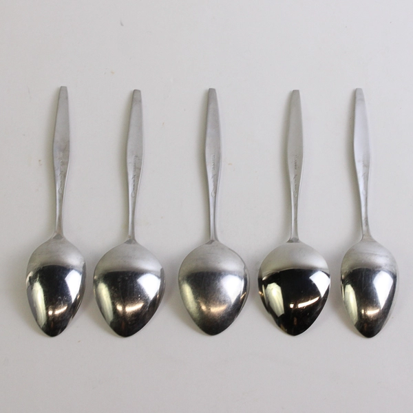 Lot Of 5 Oneida Silver Woodmere (Stainless) Flatware 3 Sugar Spoons 2 Teaspoons