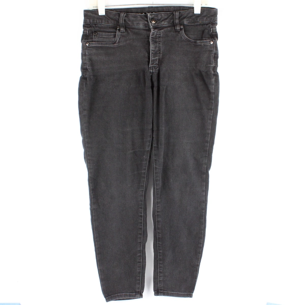 Tahari Women's 6/28 Black Skinny Stretch Jeans