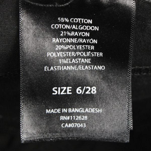 Tahari Women's 6/28 Black Skinny Stretch Jeans