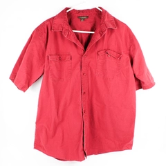 Great Northwest Solid Red Color Short Sleeve Button Up Shirt Men's Size XL