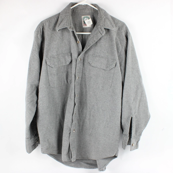Keystone Casuals Gray Reg Long Sleeve 34 Neck L 16.5 Button Up Shirt Men's