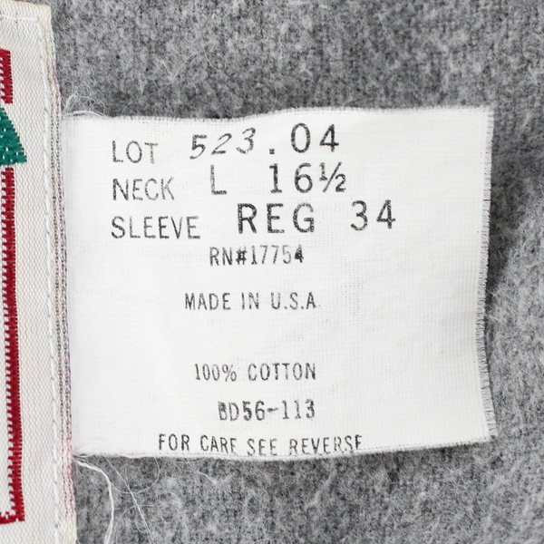 Keystone Casuals Gray Reg Long Sleeve 34 Neck L 16.5 Button Up Shirt Men's