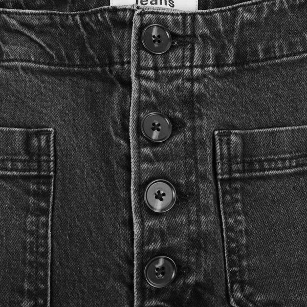 Reformation Women's 25 Tall Black Straight Leg Button-Fly Jeans