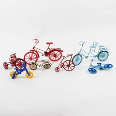 Lot of 7 Decorative Miniature Bicycles and Tricycles