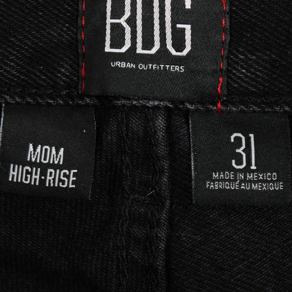 Urban Outfitters Women's 31 Black High-Rise Cuffed Shorts