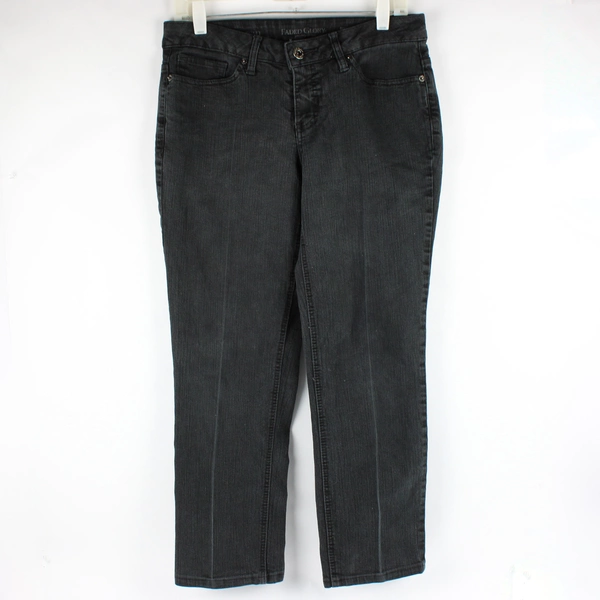 Faded Glory Women's 8 Straight Leg Black Denim Jeans