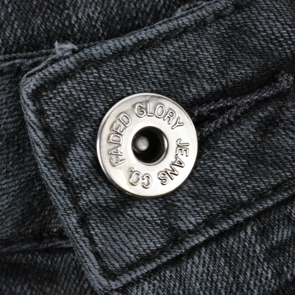 Faded Glory Women's 8 Straight Leg Black Denim Jeans