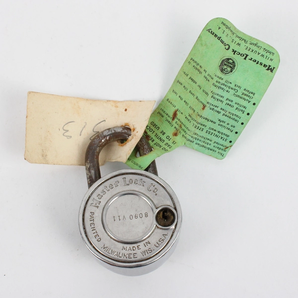 Vintage Master Lock Co. Padlock with Combination FLAW