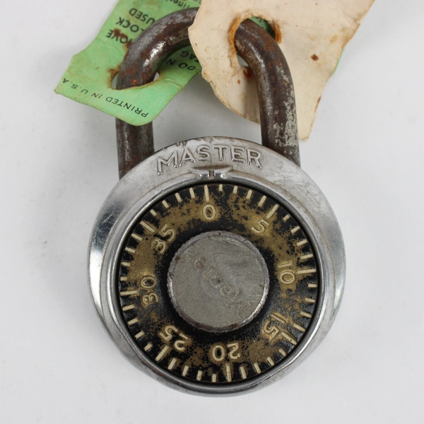 Vintage Master Lock Co. Padlock with Combination FLAW