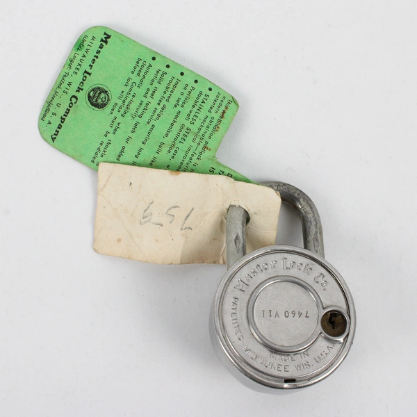 Vintage Master Lock Co. Padlock with Combination