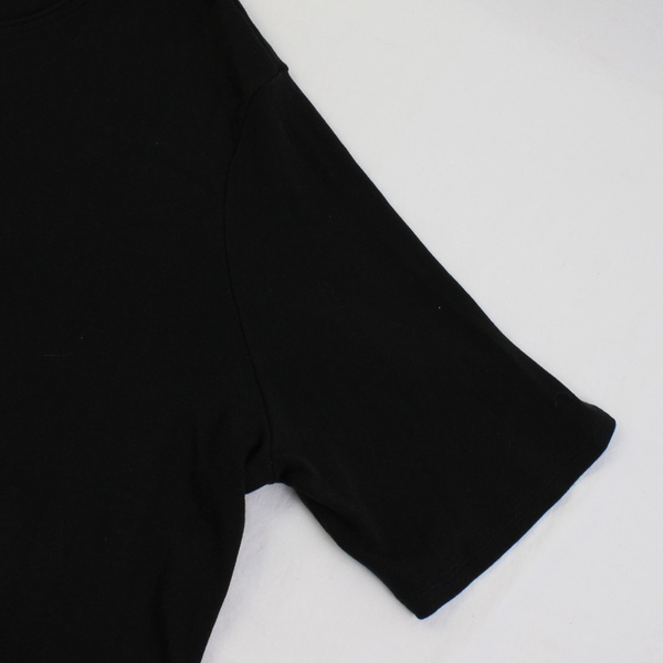 Time And Tru Solid Black Color Short Sleeve T-Shirt Women's Size XXXL (3XL)