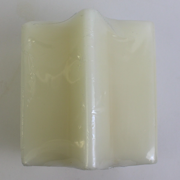 White Color Collections 6 x 6 Star Shaped Christmas Pillar Candle