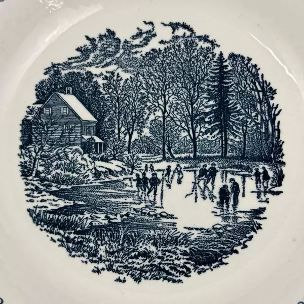 Royal China Currier & Ives Early Winter Soup Bowl